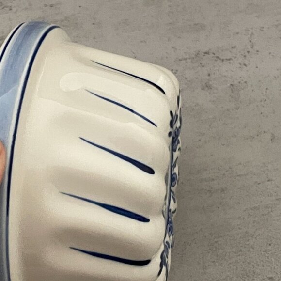 Vintage Delft DAIC Hand-Painted Blue Windmill Hanging Cake Jelly Mold Ceramic - Picture 4 of 7